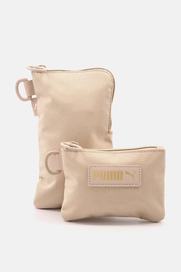 Women 2 Piece Classic Multi Pouch 19 H x 11 L x 1 W cm, Beige