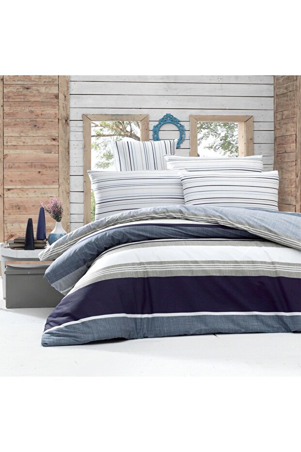 Double Ranforce Duvet Cover Set (SAVOY BLUE)