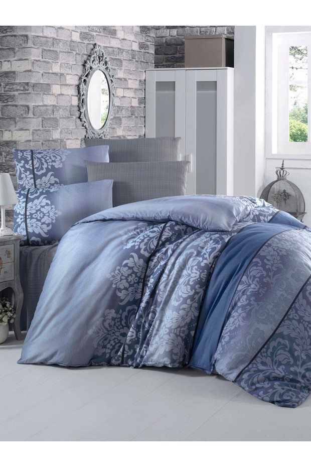 Double Polycotton Duvet Cover Set (STYRICAL BLUE)