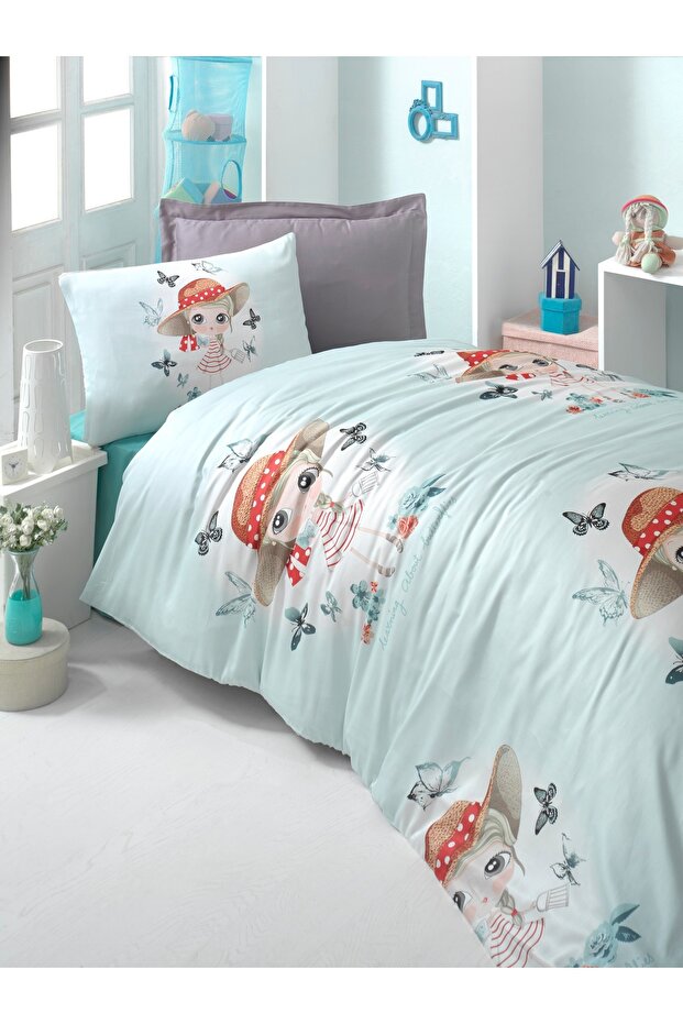 Young Ranforce Duvet Cover Set (CANDY GIRL TURQUOISE)