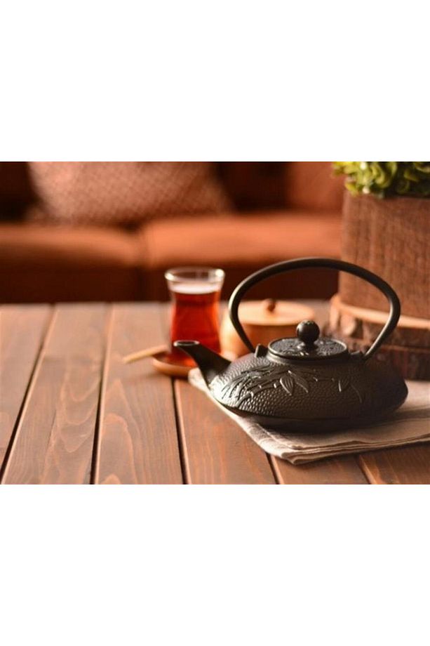 Taşev T0589 Tamate Döküm Demlik 720 ml Siyah Çaydanlık - 3
