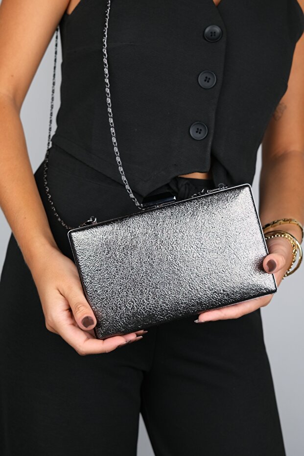 ABLE platina nyomtatású női estélyi táska - 1