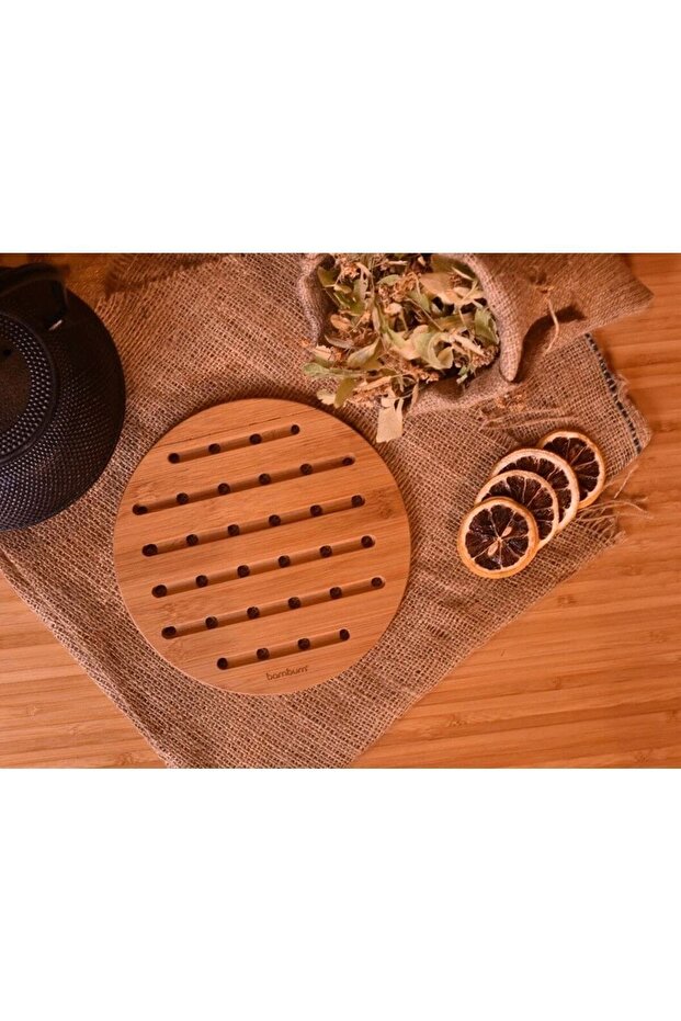 Pinoli Yuvarlak Bambu Nihale - Ø18 Cm - 5