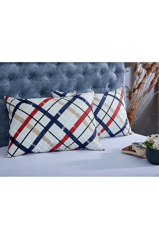 Printed Cotton Silicone Pillow 800 gr 50x70 Cm (2 PCS)