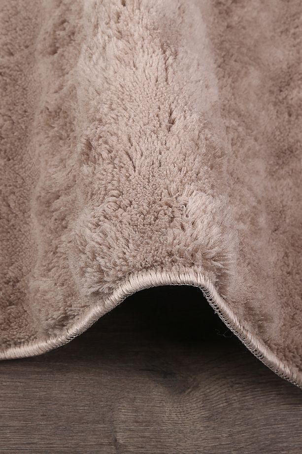 Bubble Kahve Kesme Peluş Yolluk Makinede Yıkanabilir Kaymaz Tabanlı Pofuduk Halı - 3