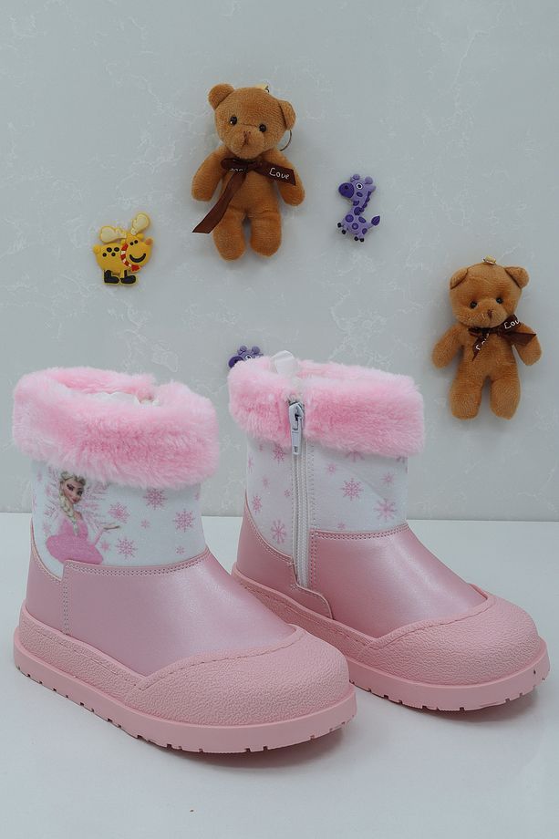 Unisex Sıcak Tutan Astarlı Chunky Kaymaz ve Rahat Taban  Çocuk Kışlık Bot Kışlık Çocuk Bot - 2