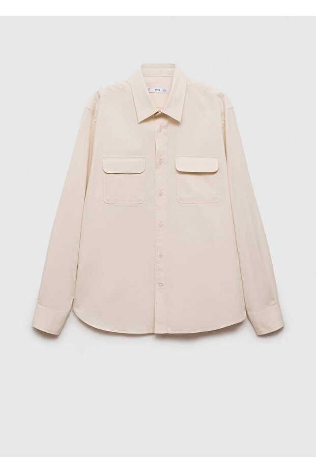 Cepli pamuklu gömlek ceket - 3