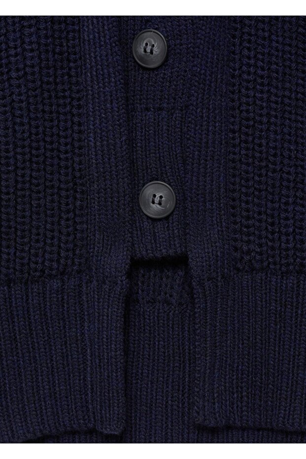 Düğmeli Oversize Hırka - 6