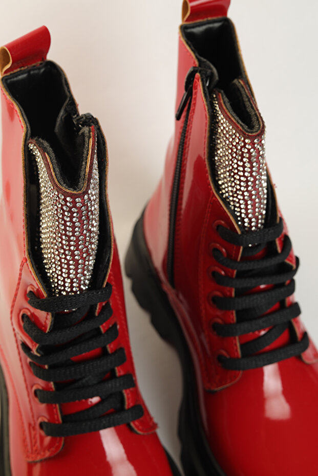 Unisex Sıcak Tutan Astarlı Chunky Kaymaz ve Rahat Taban Çocuk Kışlık Bot Kışlık Çocuk Bot - 7