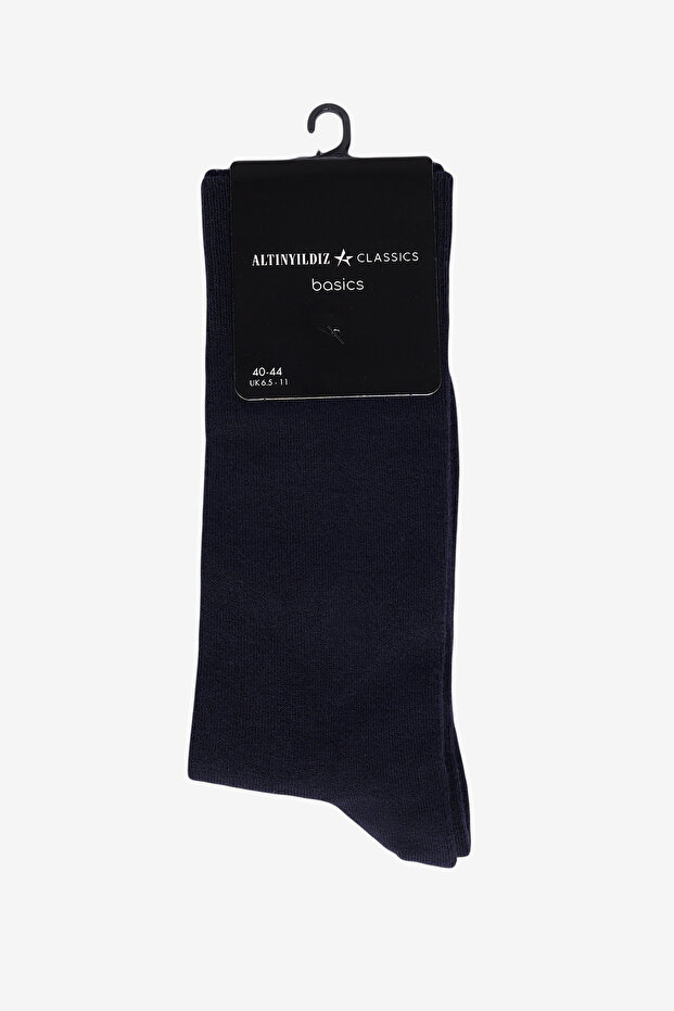 Men's Navy Blue Bamboo Single Socks