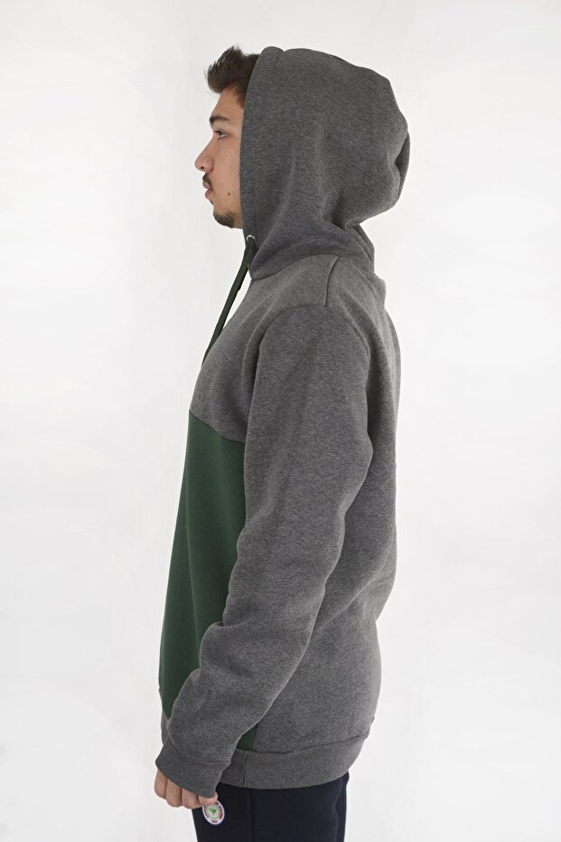 2 RENKLİ KAPŞONLU SWEATSHIRT - 4