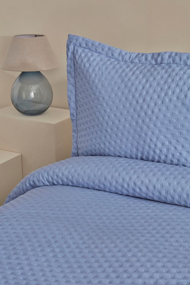 Breeze Soft Tek Kişilik Yatak Örtüsü İndigo - 4