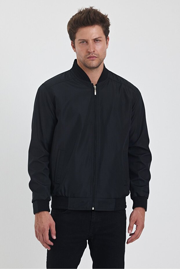 Erkek Siyah Mevsimlik Mont - 1