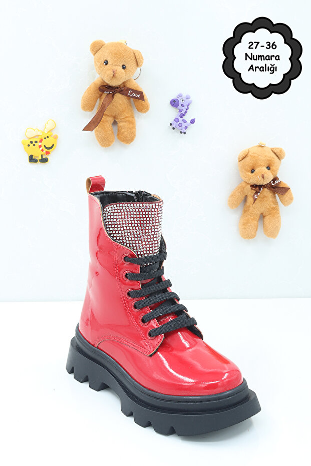 Unisex Sıcak Tutan Astarlı Chunky Kaymaz ve Rahat Taban Çocuk Kışlık Bot Kışlık Çocuk Bot - 1