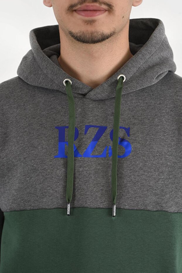 2 RENKLİ KAPŞONLU SWEATSHIRT - 8