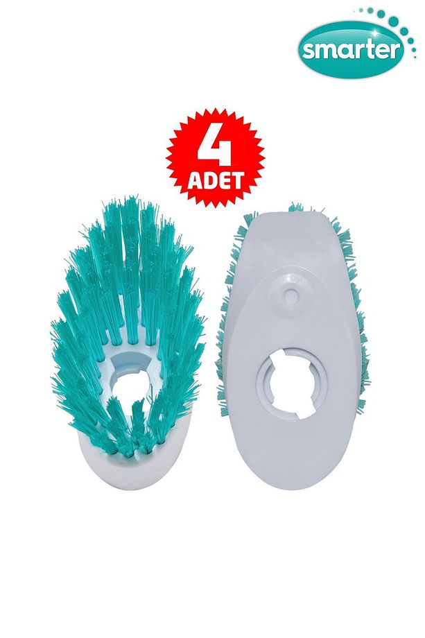 Deterjan Hazneli Bulaşık Fırçası 4 Adet Yedek - 1
