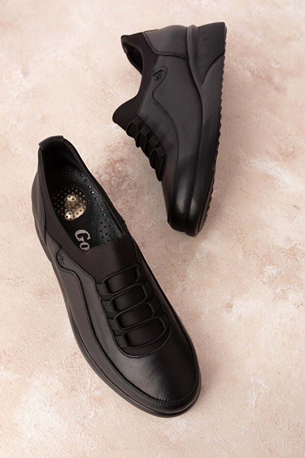 Genuine Leather Anatomical Sole Comfortable Shoes Elnr.5856