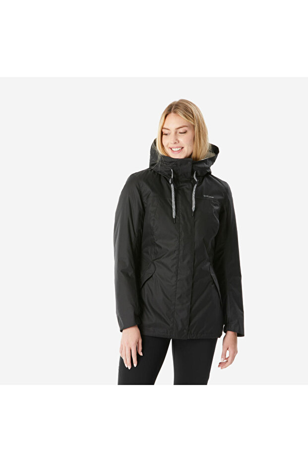 Decathlon Quechua Kadın Outdoor Su Geçirmez Kar Montu/Kışlık Mont - Siyah - NH500 -10 °C