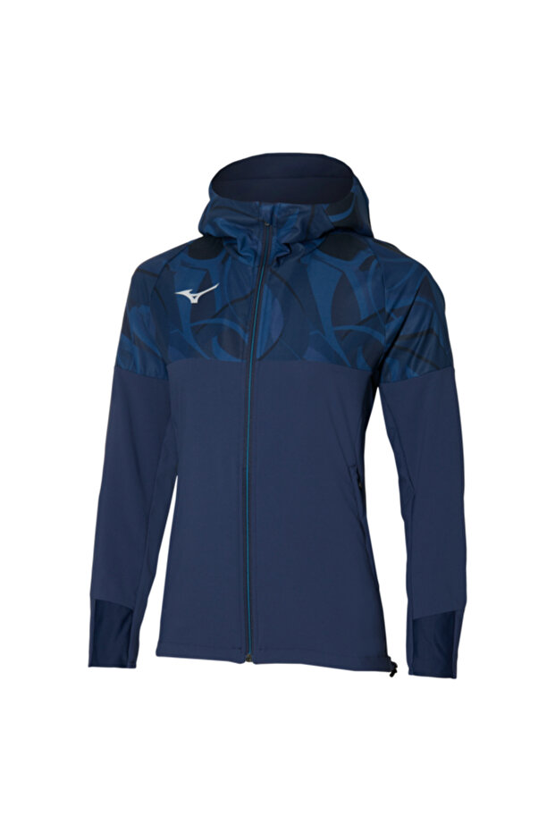 Paris Athlete Hooded Jacket Women's Raincoat Navy Blue