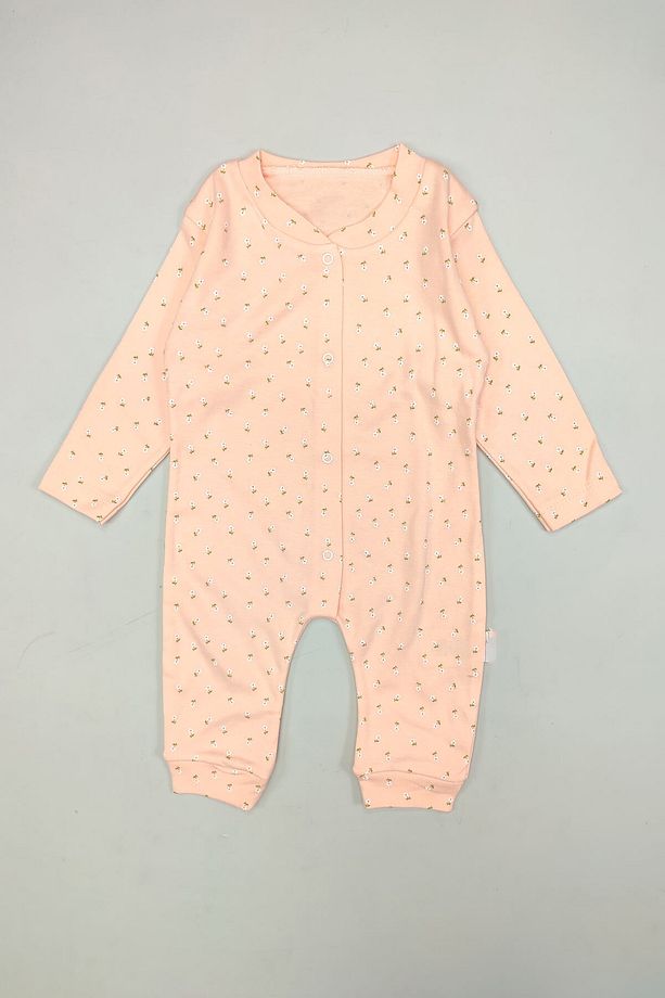 Bebek 5 Ekle 4 Öde Yenidoğan Çocuk Yumuşak Pamuklu Çiçekler Çitçit Tulum Zıbın Body Hediyelik 14828 - 3