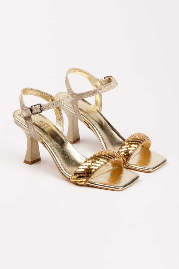 Vannes Series Stone Strap Women's Heeled Shoes