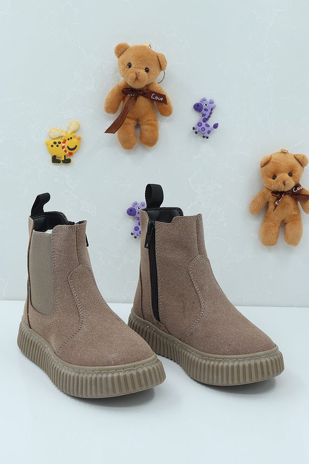 Unisex Sıcak Tutan Astarlı Chunky Kaymaz ve Rahat Taban Fuşya Kız Çocuk Kışlık Bot Kışlık Çocuk Bot - 2
