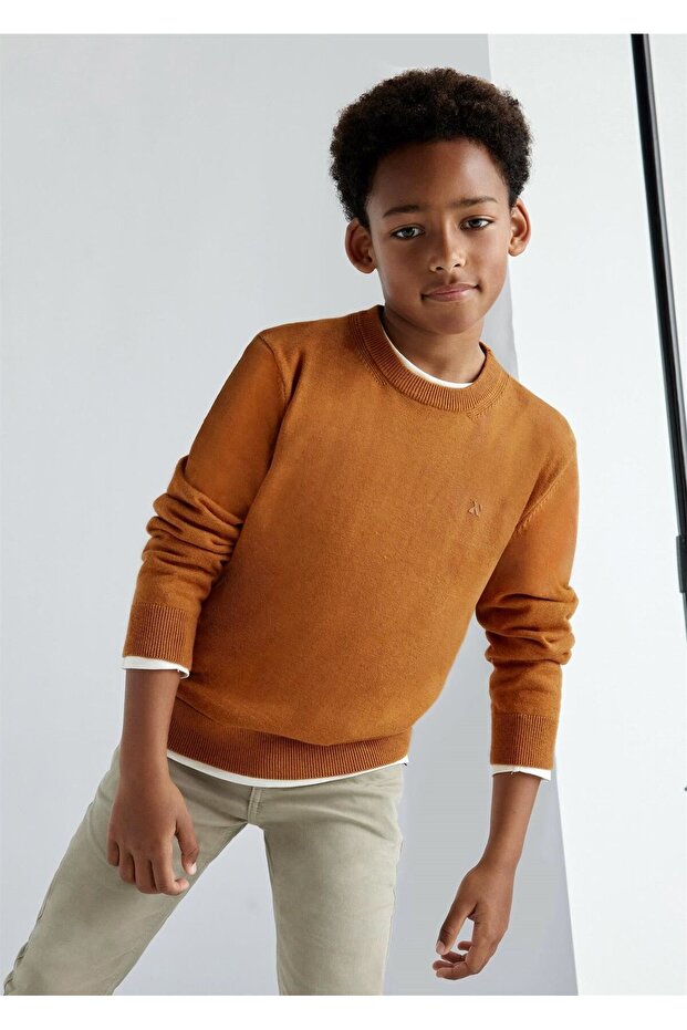 سترة أساسية بلون البلاط للأولاد - 354 - 1