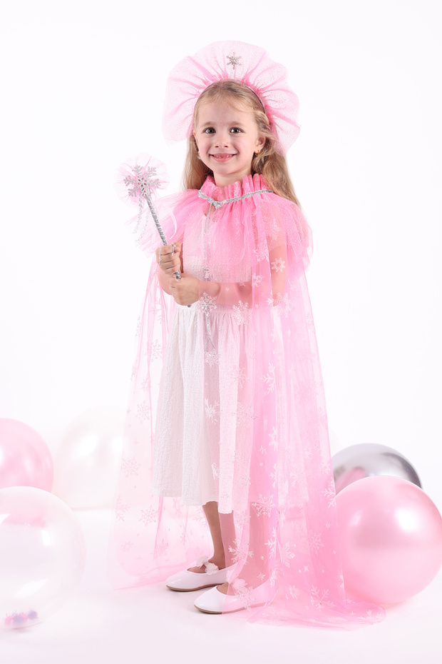 Princess Elsa Pink Girl's Cloak (3-10 Years)