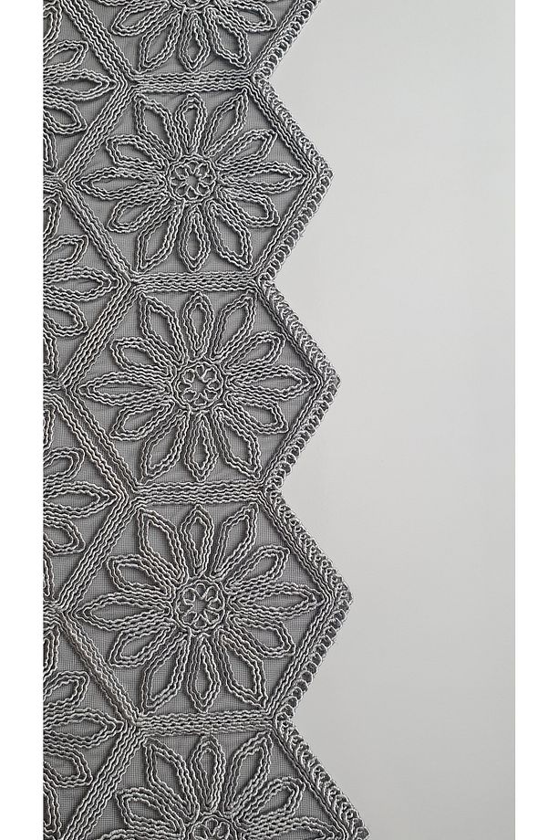 Anglez Kordon Simli Altıköşe Runner(38×130cm) - 7