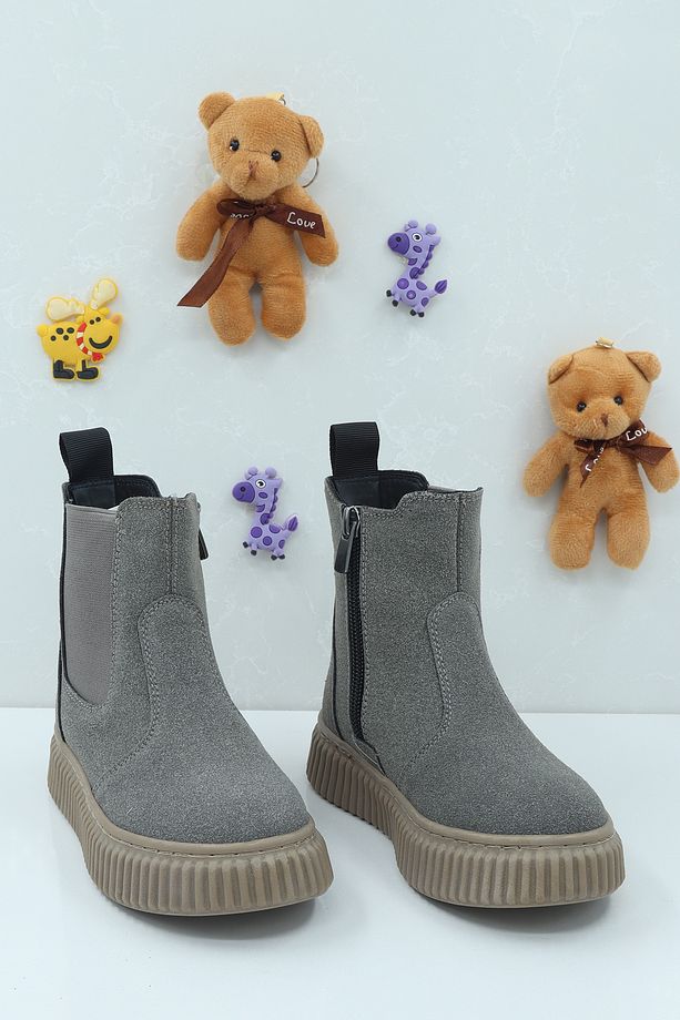 Unisex Sıcak Tutan Astarlı Chunky Kaymaz Ve Rahat Taban Kız Çocuk Kışlık Bot Kışlık Çocuk Ayakkabı - 3