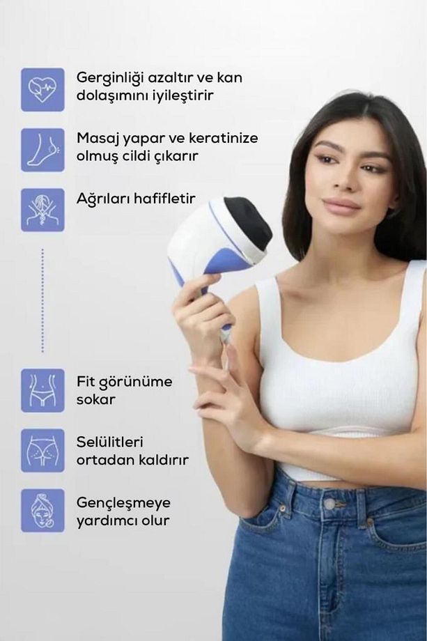 5 Başlıklı Selülit Giderici Ve Tüm Vücut Masajı Aleti - 6