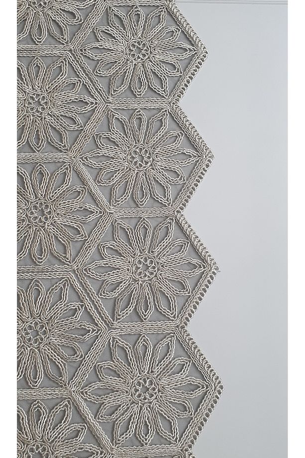Anglez Kordon Simli Altıköşe Runner(38×130cm) - 7