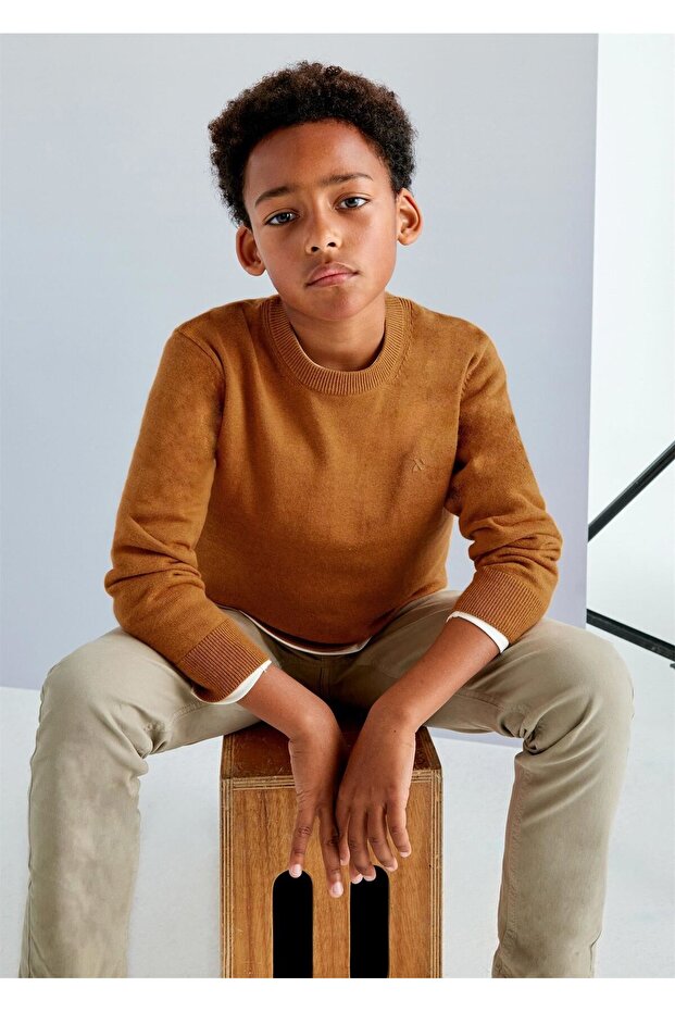 سترة أساسية بلون البلاط للأولاد - 354 - 3