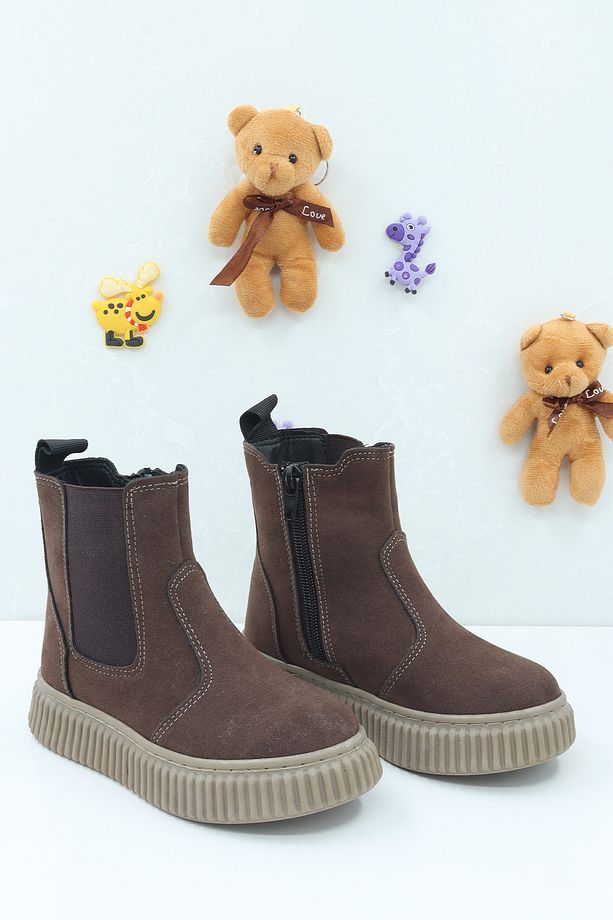 Unisex Sıcak Tutan Astarlı Chunky Kaymaz ve Rahat Taban Fuşya Kız Çocuk Kışlık Bot Kışlık Çocuk Bot - 2