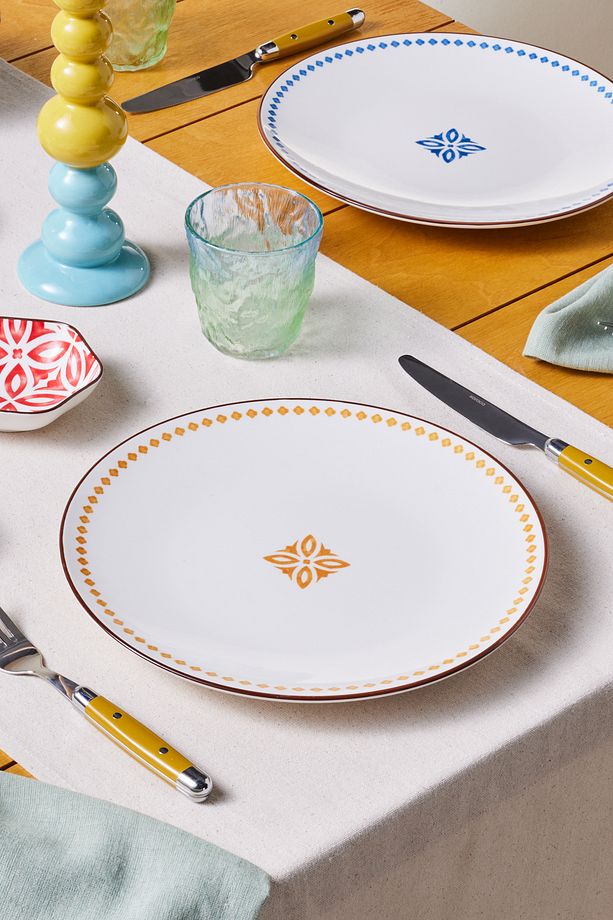 Jofy Desenli Servis Tabağı 27 Cm Sarı - 1