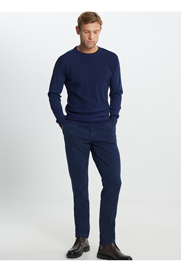 Altınyıldız Classics Normal Bel Slim Fit Lacivert Erkek Pantolon COE012510109_PANTOLON YAN CEP PARCA - 3