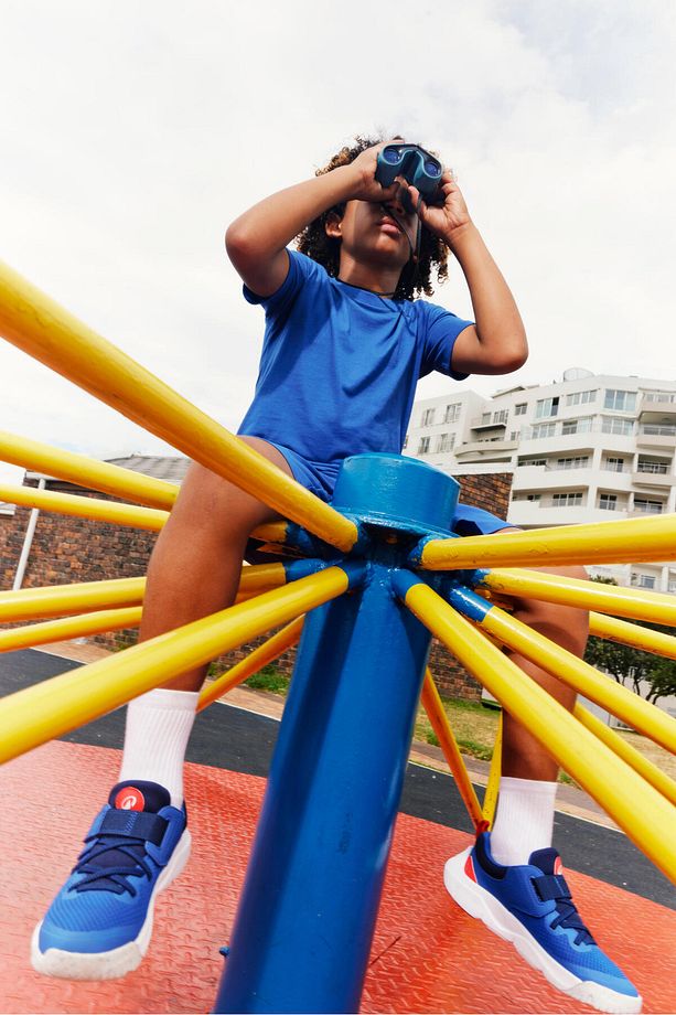 Çocuk Cırt Cırtlı Ve Elastik Bağcıklı Spor Ayakkabı - Mavi - Playful Fast - 8