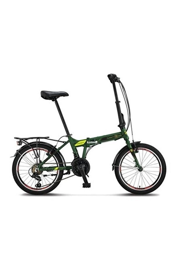 ÜMİT 2033 FOLDING TWENTY ONE KATLANIR BİSİKLET V 20 JANT 21 VİTES HAKİ LİME - 1