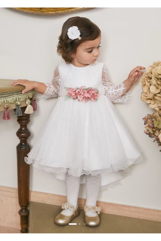 Abel&Lula Baby Girl Tulle Flower Dress 5509