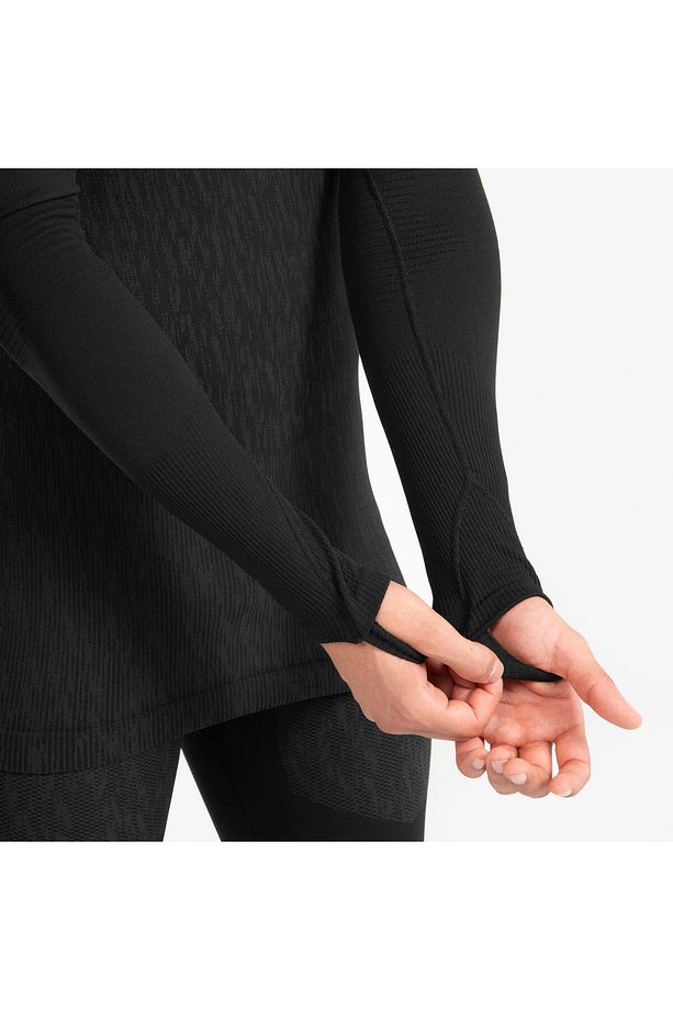 Kipsta Yetişkin Uzun Kollu Termal Üst İçlik - Siyah - Keepdry - 5