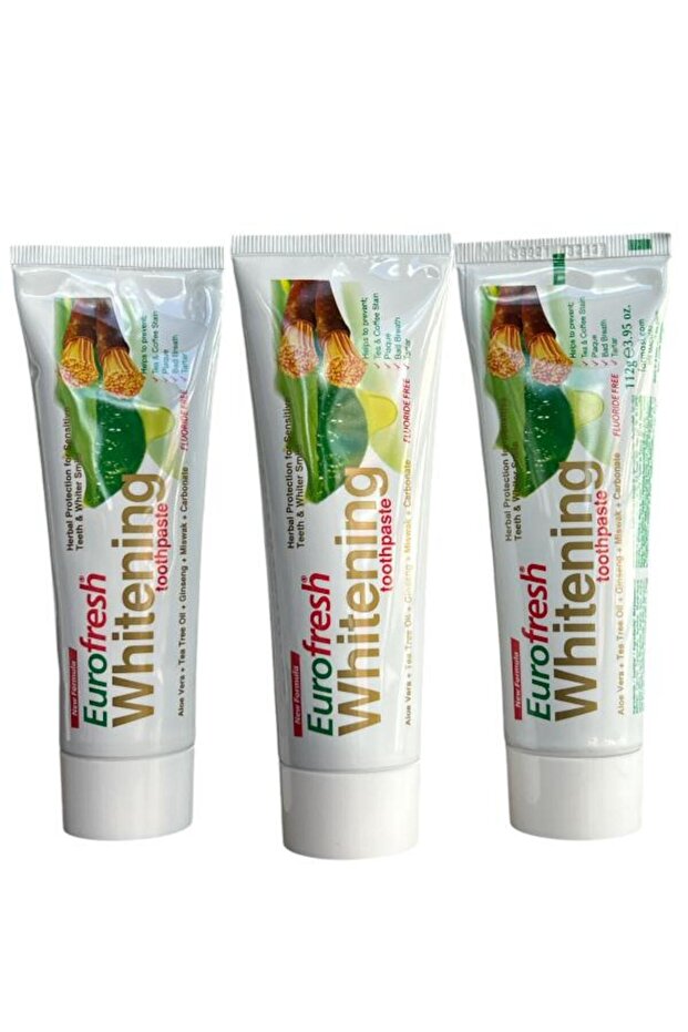 European Style Aloe Vera Whitening Toothpaste with Miswak 112Gr X3
