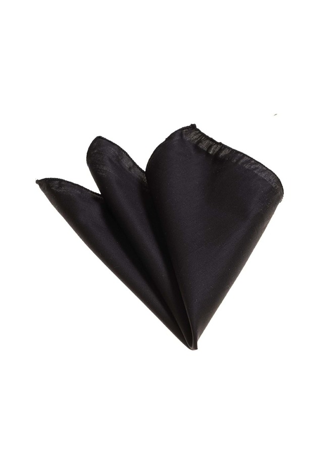 Siyah Sade Yaka Mendili - 1