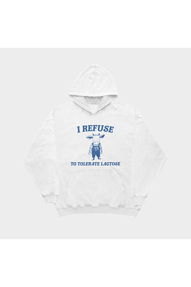 I Refuse to Tolerate Lactose Designed White Sweatshirt
