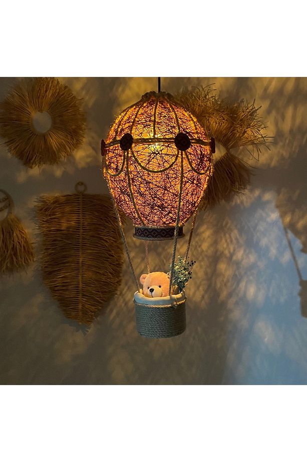 LUMİNART TASARIM AVİZE çocuk ve bebek odası makrome avize balon avize - 4
