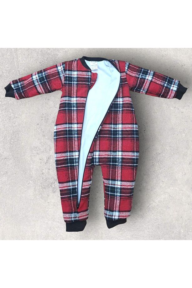 Oduncu Kumaş Astarı Pamuklu Kışlık Bebek&Çocuk Uyku Tulumu - 4