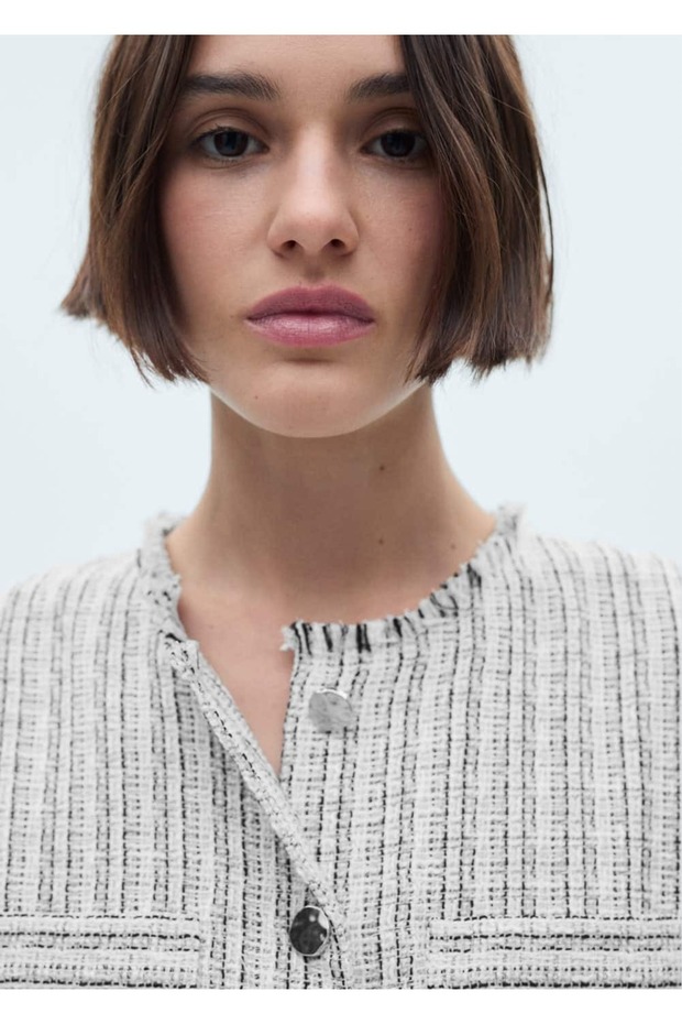 Düğmeli tüvit elbise - 7