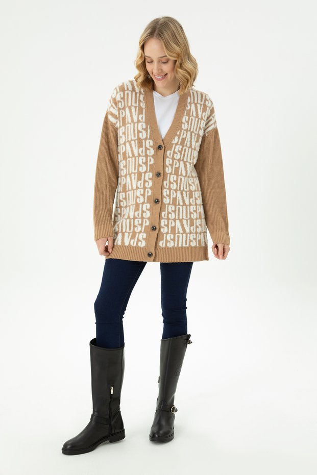 Women's Sand Knitwear Cardigan 50269491 -Vr085