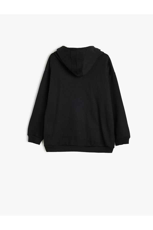 Örümcek Adam Kapşonlu Sweatshirt Pullu Payetli Lisanslı Uzun Kollu - 4
