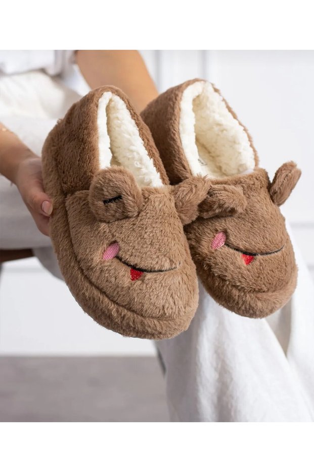 Winter Furry Inside Frog House Shoes Winter House Slippers