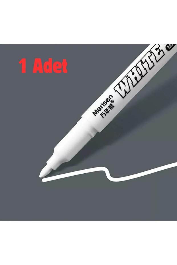 1 قلم أبيض قلم دائم